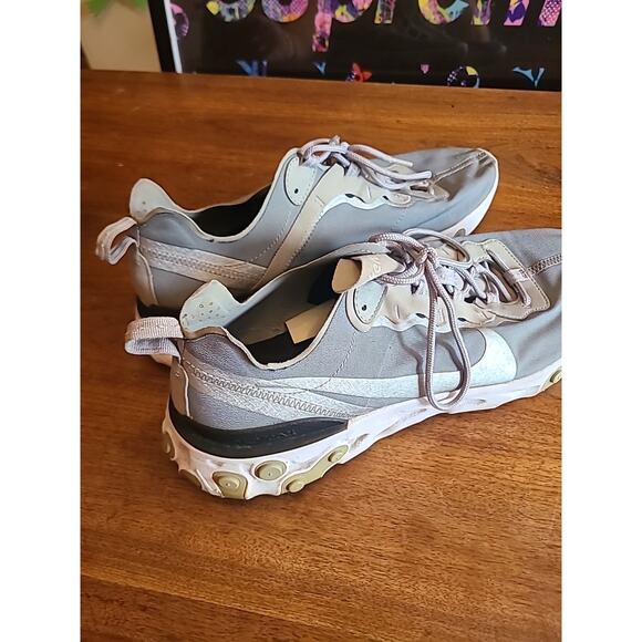 Nike React Element 55 Silver Men’s Size 13 BQ6166-007 Sneakers Shoes - Picture 14 of 14
